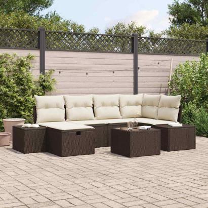 Set de canapea cu pernă 7 pcs poliratan GartenMobel Dekor