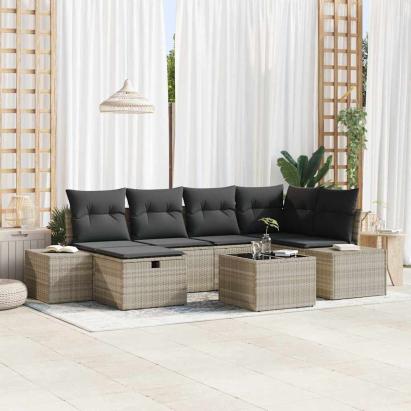 Set de canapea cu pernă 6 pcs poliratan GartenMobel Dekor