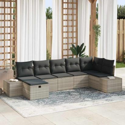Set de canapea cu pernă 8 pcs poliratan GartenMobel Dekor