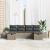 Set de canapele pentru grădină cu pernă 6 pcs Gri poliratan GartenMobel Dekor