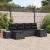 Set de canapele pentru grădină cu pernă 6 pcs Negru poliratan GartenMobel Dekor