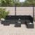Set de canapele pentru grădină cu pernă 9 pcs Negru Rattan poli GartenMobel Dekor