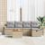 Set de canapele pentru grădină cu pernă 6 pcs Bej Rattan poli GartenMobel Dekor