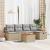 Set de canapele pentru grădină cu pernă 6 pcs Bej Rattan poli GartenMobel Dekor