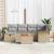 Set de canapele pentru grădină cu pernă 7 pcs Bej Rattan poli GartenMobel Dekor