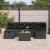 Set de canapele pentru grădină cu pernă 7 pcs Negru Rattan poli GartenMobel Dekor