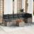 Set de canapele pentru grădină cu pernă 8 pcs Gri Rattan poli GartenMobel Dekor