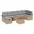 Set de canapele pentru grădină cu pernă 8 pcs Bej Rattan poli GartenMobel Dekor