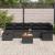 Set de canapele pentru grădină cu pernă 8 pcs Negru Rattan poli GartenMobel Dekor