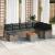 Set de canapele pentru grădină cu pernă 9 pcs Gri Rattan poli GartenMobel Dekor
