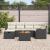 Set de canapele pentru grădină cu pernă 7 pcs Negru Rattan poli GartenMobel Dekor