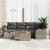 Set de canapele pentru grădină cu pernă 7 pcs Gri Rattan poli GartenMobel Dekor