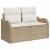 Set de canapele pentru grădină cu pernă 7 pcs Bej Rattan poli GartenMobel Dekor