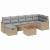 Set de canapele pentru grădină cu pernă 8 pcs Bej Rattan poli GartenMobel Dekor
