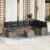 Set de canapele pentru grădină cu pernă 9 pcs Gri Rattan poli GartenMobel Dekor