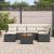 Set de canapele pentru grădină cu pernă 7 pcs Negru Rattan poli GartenMobel Dekor