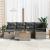 Set de canapele pentru grădină cu pernă 7 pcs Gri Rattan poli GartenMobel Dekor