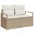 Set de canapele pentru grădină cu pernă 7 pcs Bej Rattan poli GartenMobel Dekor