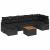 Set de canapele pentru grădină cu pernă 8 pcs Negru Rattan poli GartenMobel Dekor