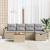 Set de canapele pentru grădină cu pernă 6 pcs Bej Rattan poli GartenMobel Dekor