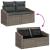 Set de canapele pentru grădină cu pernă 7 pcs Gri Rattan poli GartenMobel Dekor