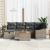 Set de canapele pentru grădină cu pernă 7 pcs Gri Rattan poli GartenMobel Dekor