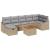 Set de canapele pentru grădină cu pernă 8 pcs Bej Rattan poli GartenMobel Dekor