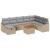 Set de canapele pentru grădină cu pernă 9 pcs Bej Rattan poli GartenMobel Dekor