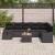 Set de canapele pentru grădină cu pernă 9 pcs Negru Rattan poli GartenMobel Dekor