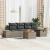 Set de canapele pentru grădină cu pernă 6 pcs Gri Rattan poli GartenMobel Dekor