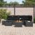 Set de canapele pentru grădină cu pernă 7 pcs Negru Rattan poli GartenMobel Dekor