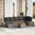 Set de canapele pentru grădină cu pernă 8 pcs Gri Rattan poli GartenMobel Dekor