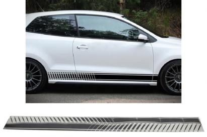 Stickere laterale negru mat pentru VW Golf 5 6 7 si Polo, set stanga/dreapta