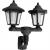 Lampa solara gradina 3 in 1, tip stalp sau montaj perete, 152 cm, LED alb rece, negru