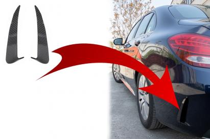 Flapsuri bara spate Mercedes C Class W205 2014-2020, carbon film