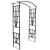 Pergola decorativa pentru gradina, suport plante cataratoare, structura otel, 114x45x208 cm, negru
