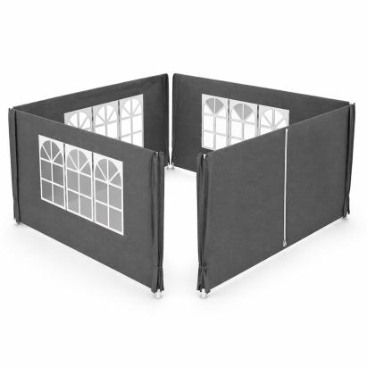 Set 4 pereți laterali impermeabili pentru pavilion 3x2 m, cu ferestre și fermoar
