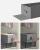 Set 4 organizatoare dulap SONGMICS cu 6 compartimente, pliabile, gri