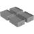 Set 4 organizatoare dulap SONGMICS cu 6 compartimente, pliabile, gri