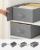 Set 4 organizatoare dulap SONGMICS cu 6 compartimente, pliabile, gri