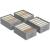 Set 4 organizatoare dulap SONGMICS cu 6 compartimente, pliabile, gri