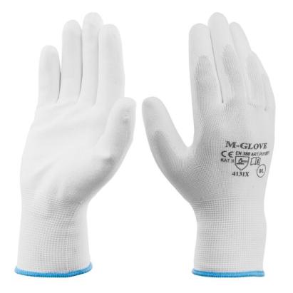 Manusi pentru lucru, Richmann, poliester, poliuretan, marimea L, alb GartenVIP DiyLine