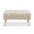 Taburet Madrid, tapitat cu catifea, tip banca, cu picioare metalice, 80x42x41 cm, bej