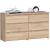 Comodă cu 6 sertare din PAL laminat, 100x35x57 cm, stejar sonoma
