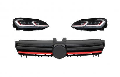 Faruri LED cu semnal dinamic și grilă R Design pentru VW Golf 7 VII