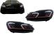 Faruri LED VW Golf 6 VI (2008-2013) Facelift G7.5 GTI Design Rosu Semnalizare Secventiala LHD