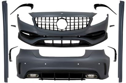 Pachet exterior Mercedes A-Class W176 Facelift A45 Design cu grila neagra