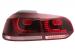 Bara spate VW Golf 6 VI R20 Look cu evacuare si stopuri Full LED, 2008-2013