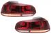 Bara spate VW Golf 6 VI R20 Look cu evacuare si stopuri Full LED, 2008-2013