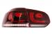 Bara spate VW Golf 6 R20 Look cu evacuare centrala si stopuri Full LED
